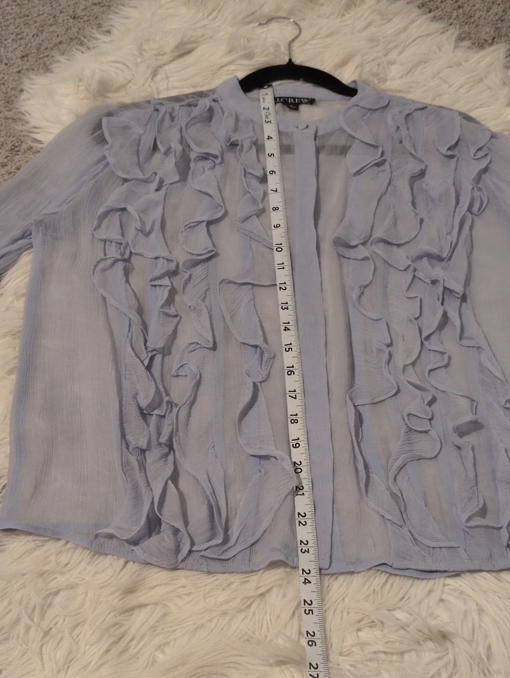 J.Crew Ruffle Front Blouse - Picture 8 of 8